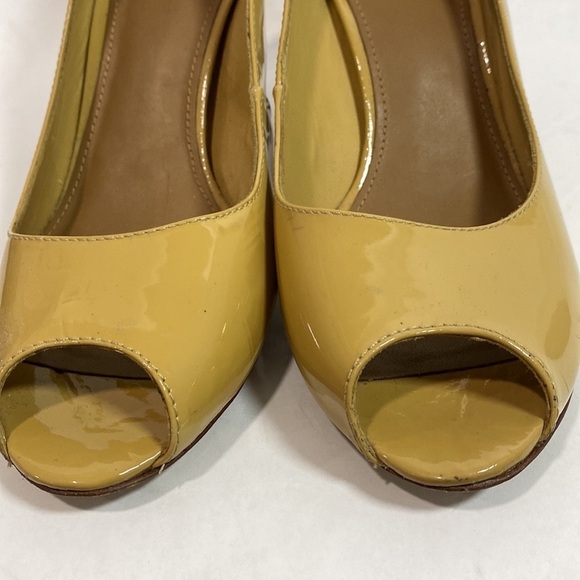 Tory Burch open toe pump mustard yellow - Picture 4 of 15